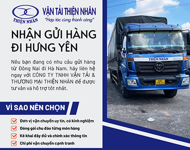 Dịch vụ gửi hàng từ Đồng Nai đi Hưng Yên